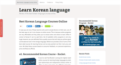 Desktop Screenshot of koreanlanguagecourses.net