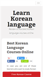 Mobile Screenshot of koreanlanguagecourses.net