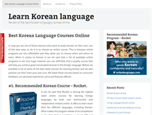 Tablet Screenshot of koreanlanguagecourses.net